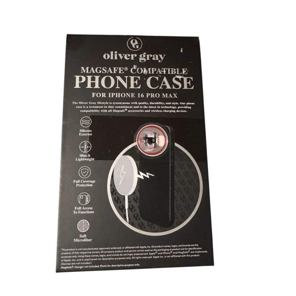 Brand New / Oliver Gray Magsafe Compatible Phone Case For iPhone 16 Pro Max